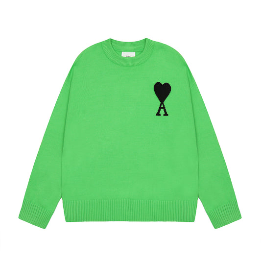 Ami De Coeur wool jumper - Green / Black