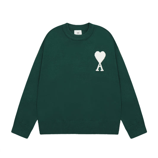 Ami De Coeur wool jumper - Green / White