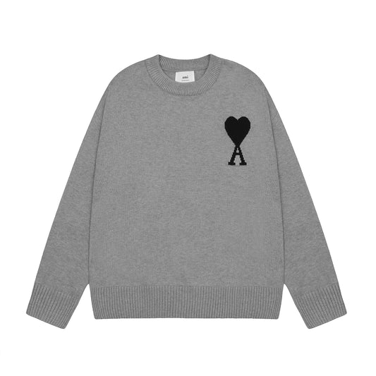 Ami De Coeur wool jumper - Grey / Black