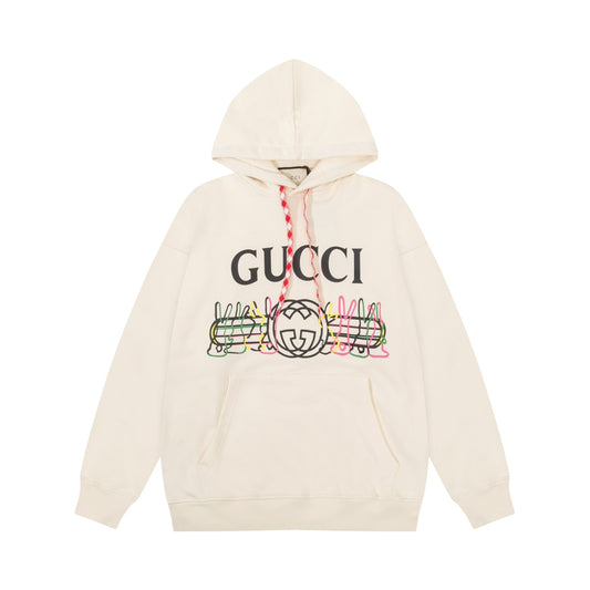 Gucci Rabbit Logo Printed Hoodie