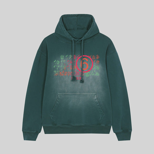 Maison Margiela Circle 6 Hoodie Green