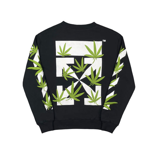 Off-White Weed Arrows Over Sweater Black