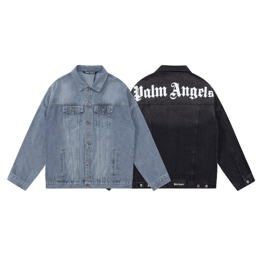 Palm Angels Raw-trimmed Denim Jacket