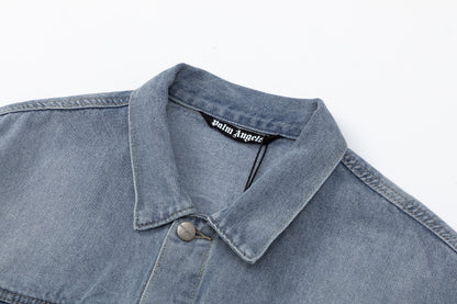 Palm Angels Raw-trimmed Denim Jacket