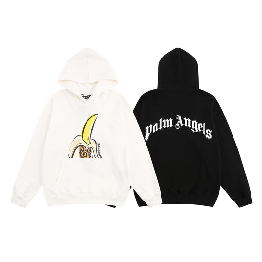 Palm Angels Lil Banana Cotton Printed Hoodie