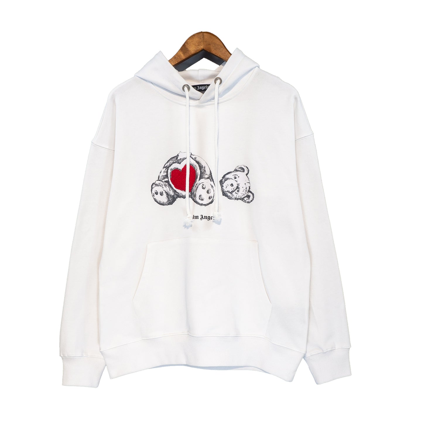 Palm Angels Teddy Bear Heart Hoodie