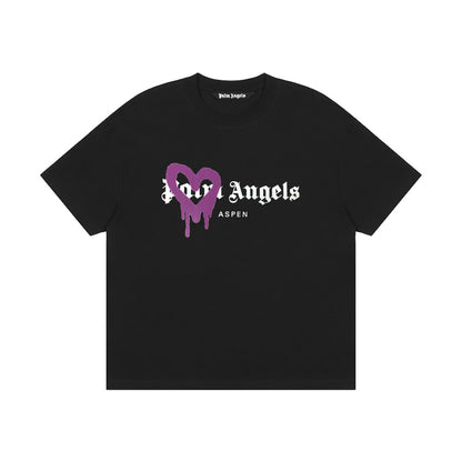 Palm Angels Heart Purple T-Shirt