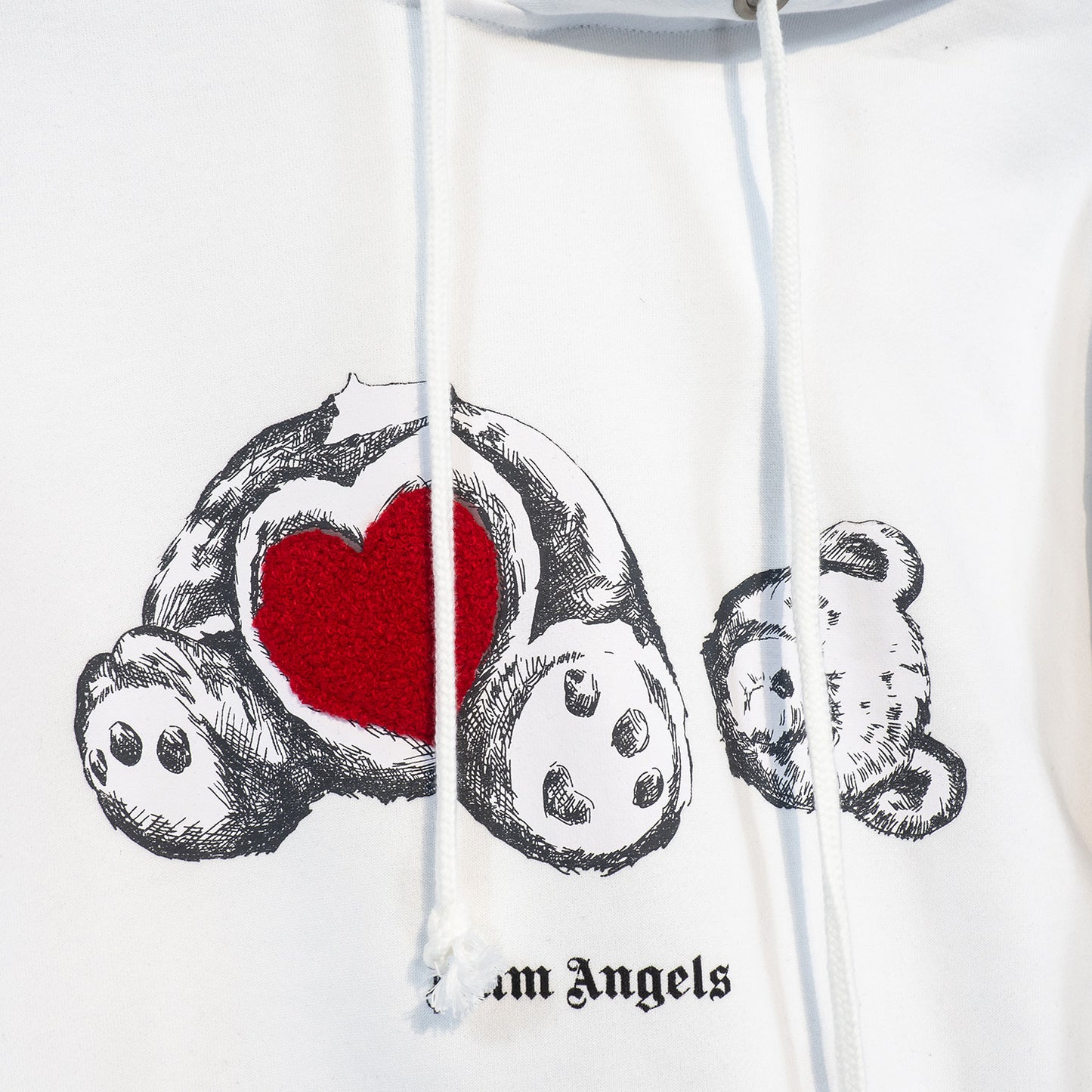 Palm Angels Teddy Bear Heart Hoodie