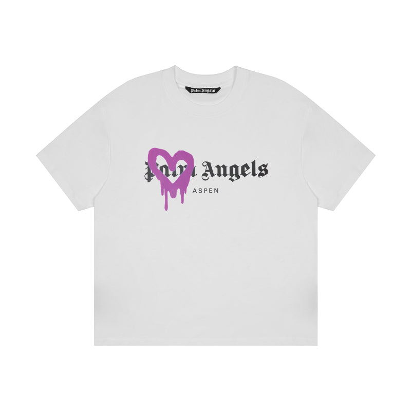 Palm Angels Heart Purple T-Shirt