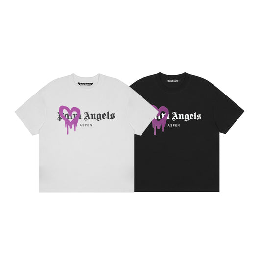 Palm Angels Heart Purple T-Shirt