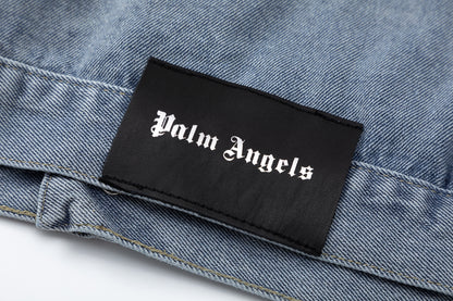 Palm Angels Raw-trimmed Denim Jacket