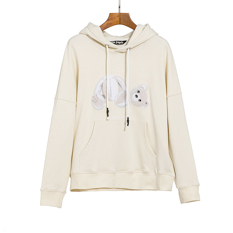 Palm Angels Teddy Bear White Hoodie 1