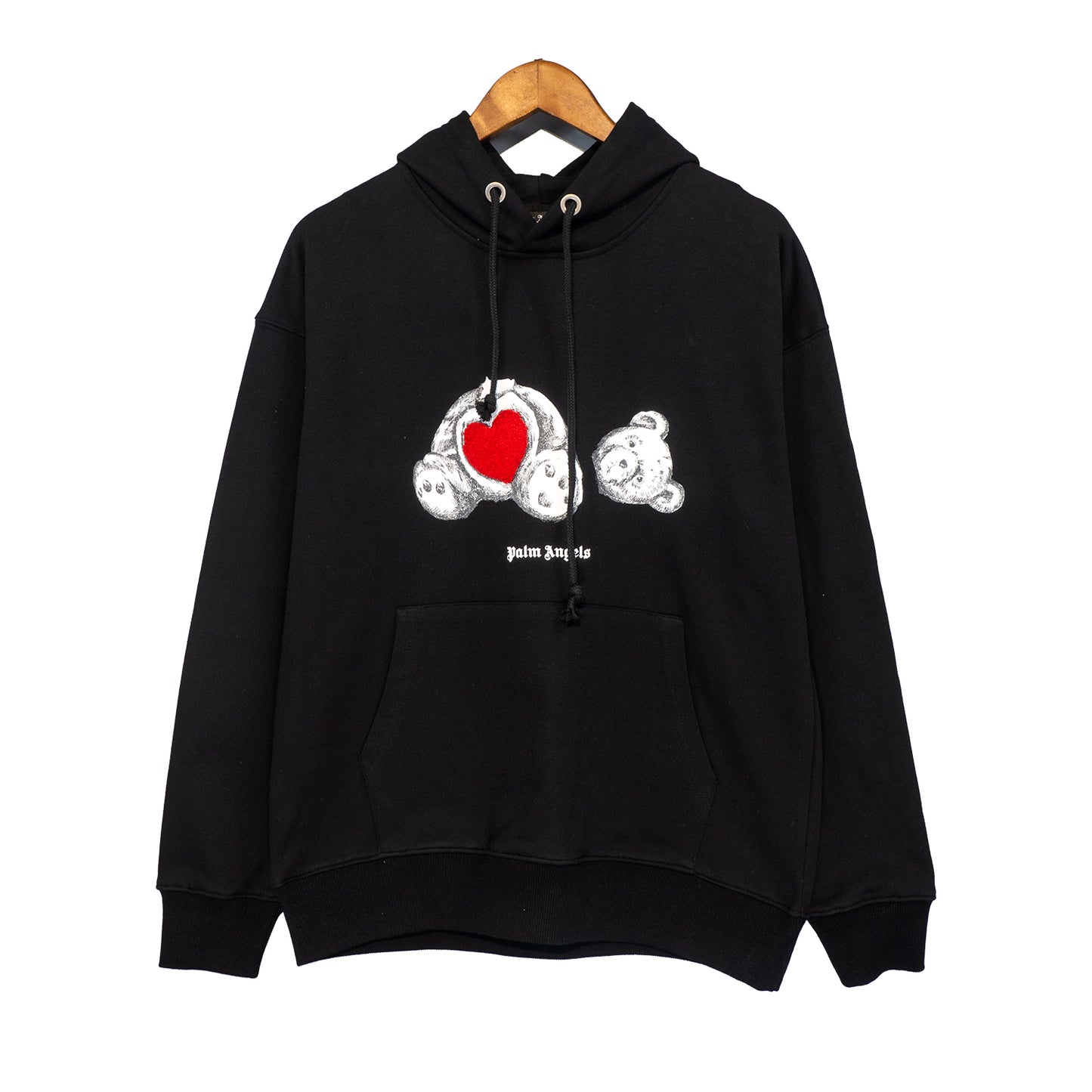 Palm Angels Teddy Bear Heart Hoodie