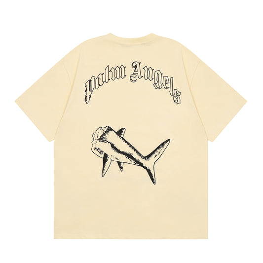 Palm Angels Shark T-Shirt Beige