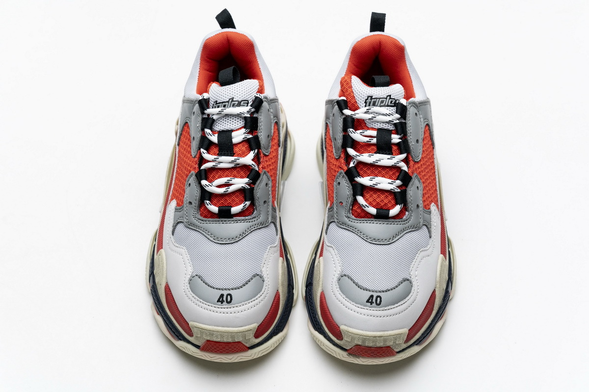 Balenciaga Triple S Red White Dark Grey