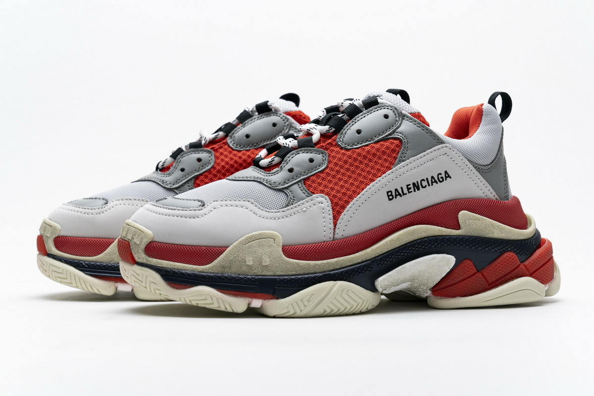 Balenciaga Triple S Red White Dark Grey