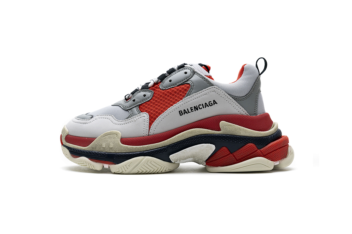 Balenciaga Triple S Red White Dark Grey