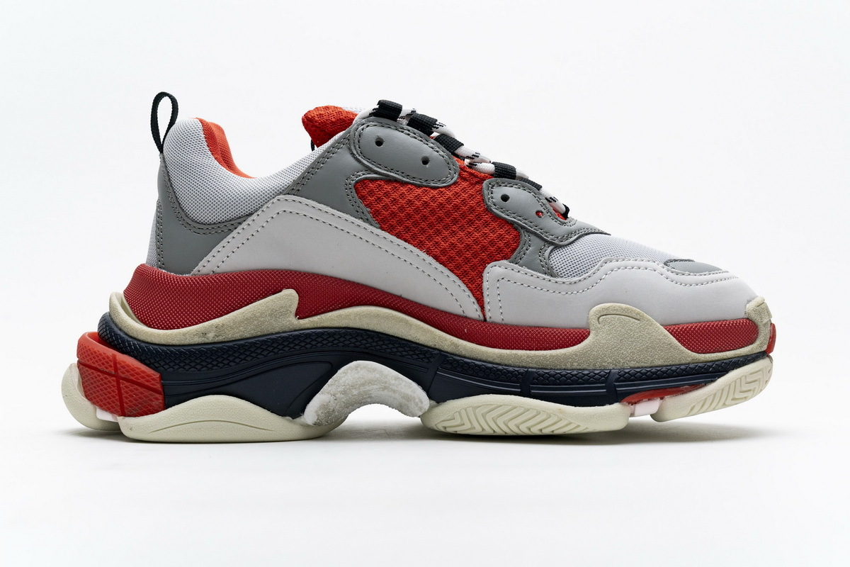 Balenciaga Triple S Red White Dark Grey