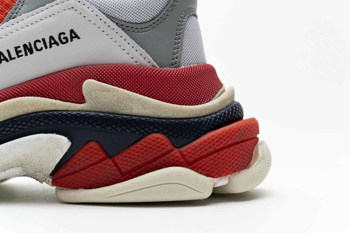 Balenciaga Triple S Red White Dark Grey